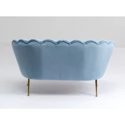 Sofas & Couches-KARE Design Sofa Water Lily 2-Sitzer Aqua 132Cm