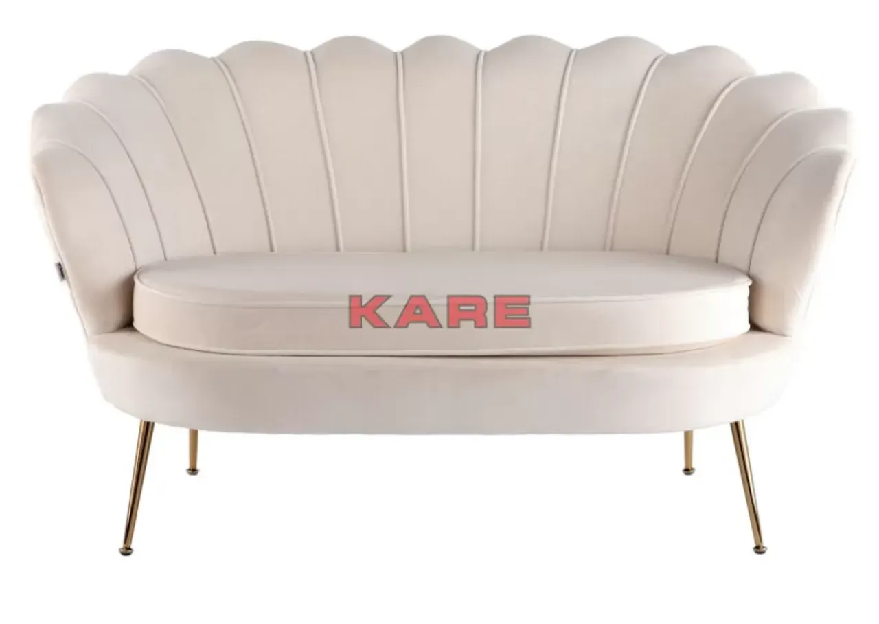 Sofas & Couches-KARE Design Sofa Water Lily 2-Sitzer Beige