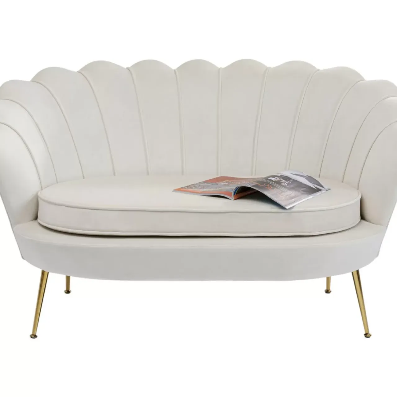 Sofas & Couches-KARE Design Sofa Water Lily 2-Sitzer Beige
