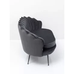 Sofas & Couches-KARE Design Sofa Water Lily 2-Sitzer Black Grau