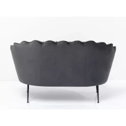 Sofas & Couches-KARE Design Sofa Water Lily 2-Sitzer Black Grau