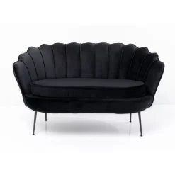 Sofas & Couches-KARE Design Sofa Water Lily 2-Sitzer Black Schwarz