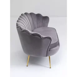 Sofas & Couches-KARE Design Sofa Water Lily 2-Sitzer Grau 132Cm