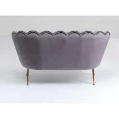Sofas & Couches-KARE Design Sofa Water Lily 2-Sitzer Grau 132Cm