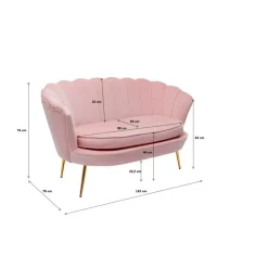 Sofas & Couches-KARE Design Sofa Water Lily 2-Sitzer Rosa