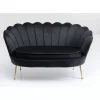 Sofas & Couches-KARE Design Sofa Water Lily 2-Sitzer Schwarz 132Cm