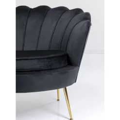 Sofas & Couches-KARE Design Sofa Water Lily 2-Sitzer Schwarz 132Cm
