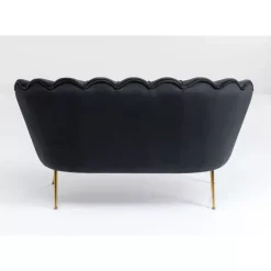 Sofas & Couches-KARE Design Sofa Water Lily 2-Sitzer Schwarz 132Cm