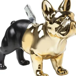 Deko & Geschenkartikel-KARE Design Spardose Bulldog Gold-Schwarz