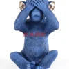 Deko & Geschenkartikel-KARE Design Spardose Monkey Mizaru Blau