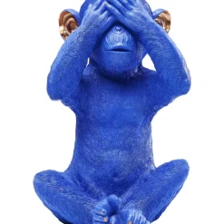 Deko & Geschenkartikel-KARE Design Spardose Monkey Mizaru Blau