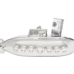 Deko & Geschenkartikel-KARE Design Spardose Submarine Silber 11Cm