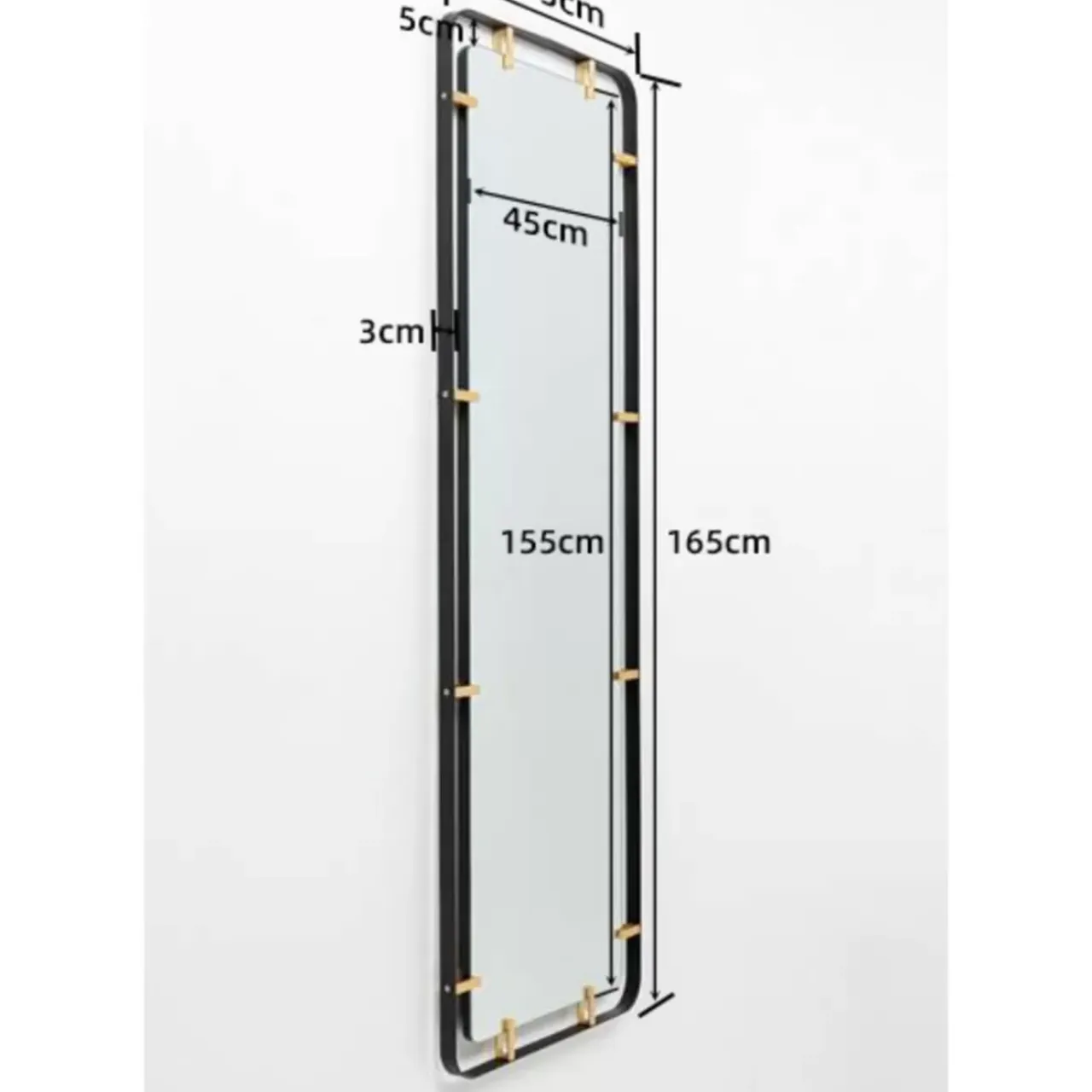Spiegel-KARE Design Spiegel Betsy Frame Rectangular Metal 55X165Cm