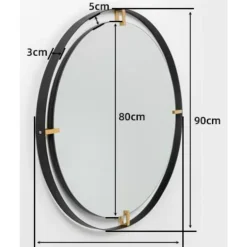 Spiegel-KARE Design Spiegel Betsy Frame Round Metal 90O
