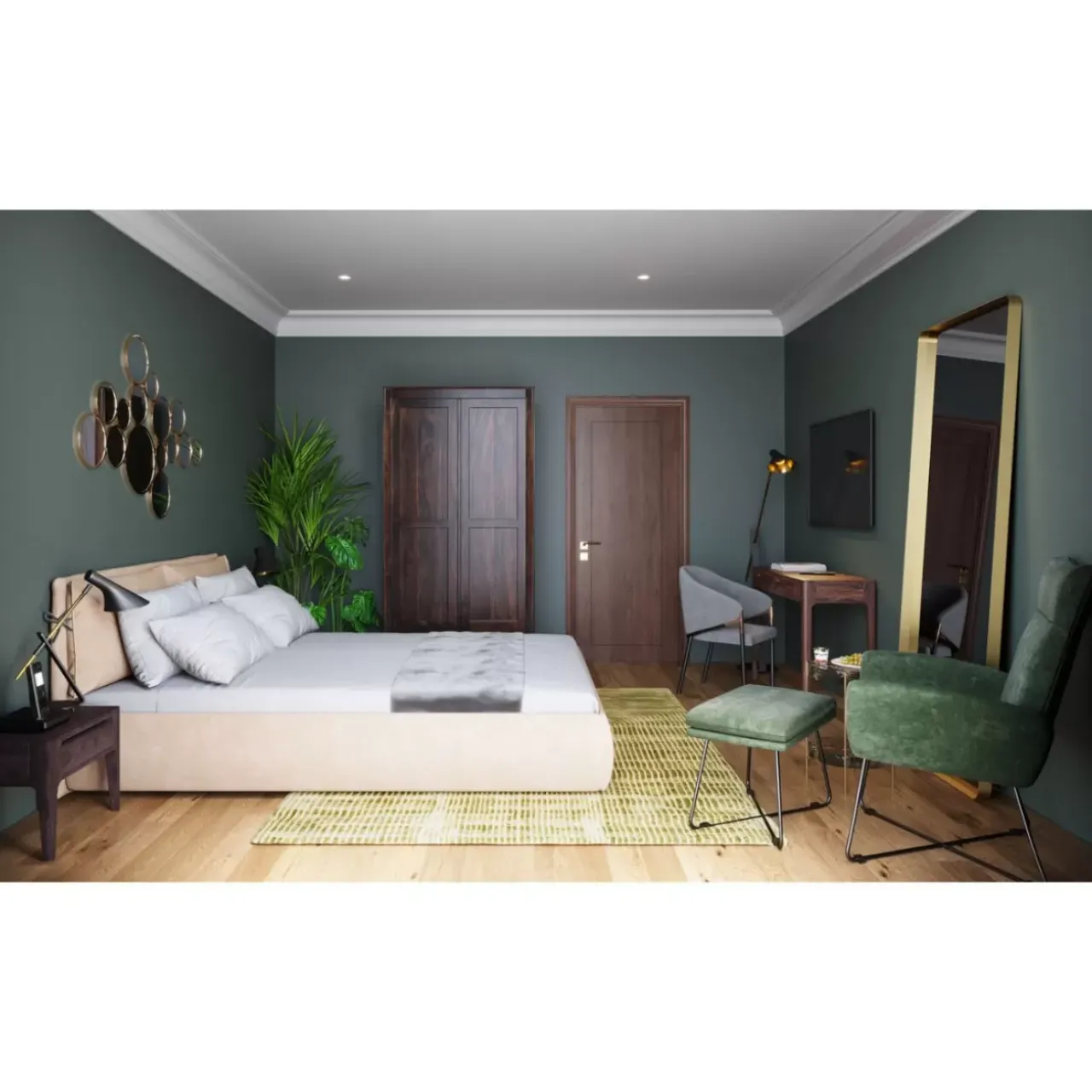 Spiegel-KARE Design Spiegel Curve Mo Brass 70X200Cm