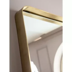 Spiegel-KARE Design Spiegel Curve Rectangular Brass 70X200Cm