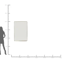 Spiegel-KARE Design Spiegel Curve Rectangular Brass 80X120Cm