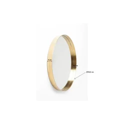Spiegel-KARE Design Spiegel Curve Round Brass O60Cm