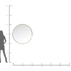 Spiegel-KARE Design Spiegel Curve Round Brass O100Cm