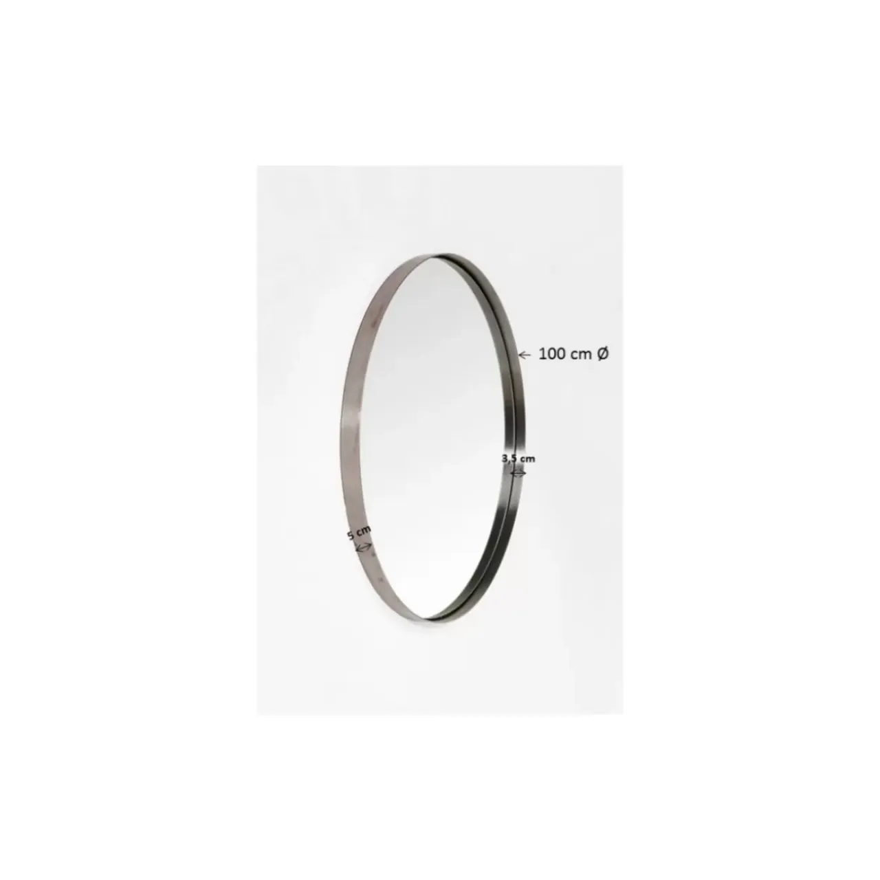 Spiegel-KARE Design Spiegel Curve Round Brass O100Cm