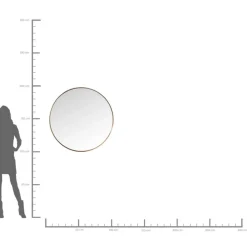 Spiegel-KARE Design Spiegel Curve Round Copper O100Cm