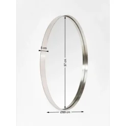 Spiegel-KARE Design Spiegel Curve Round Stainless Steel O100Cm