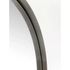 Spiegel-KARE Design Spiegel Curve Round Steel Nature O100Cm