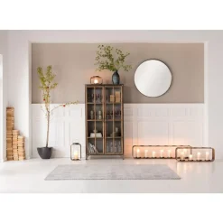 Spiegel-KARE Design Spiegel Curve Round Steel Nature O100Cm