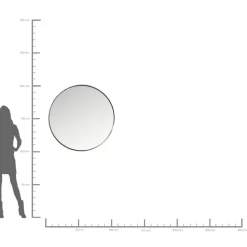Spiegel-KARE Design Spiegel Curve Round Steel Nature O100Cm