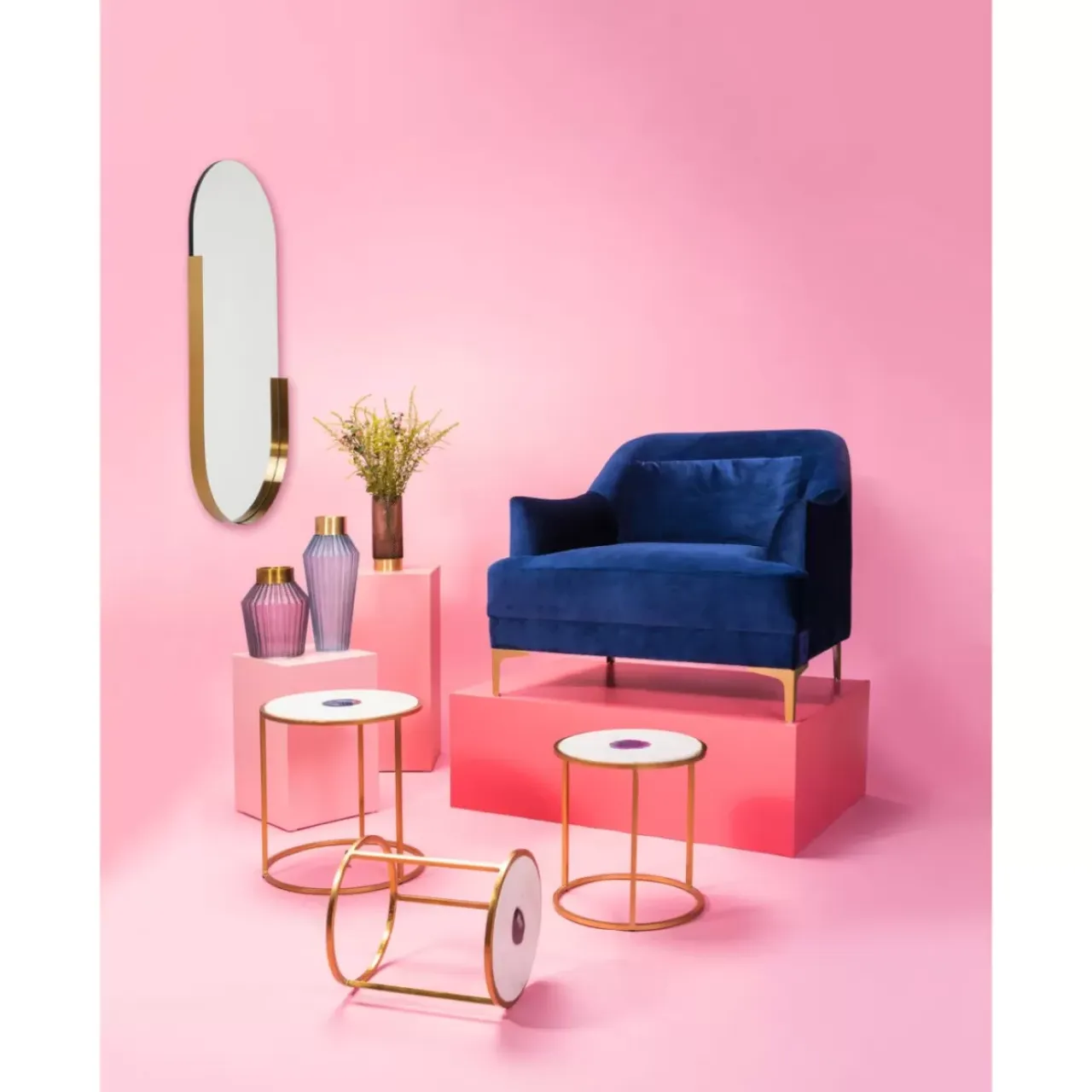 Spiegel-KARE Design Spiegel Hipster Oval 50X114Cm