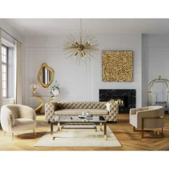 Spiegel-KARE Design Spiegel Hologram Gold 76X119Cm