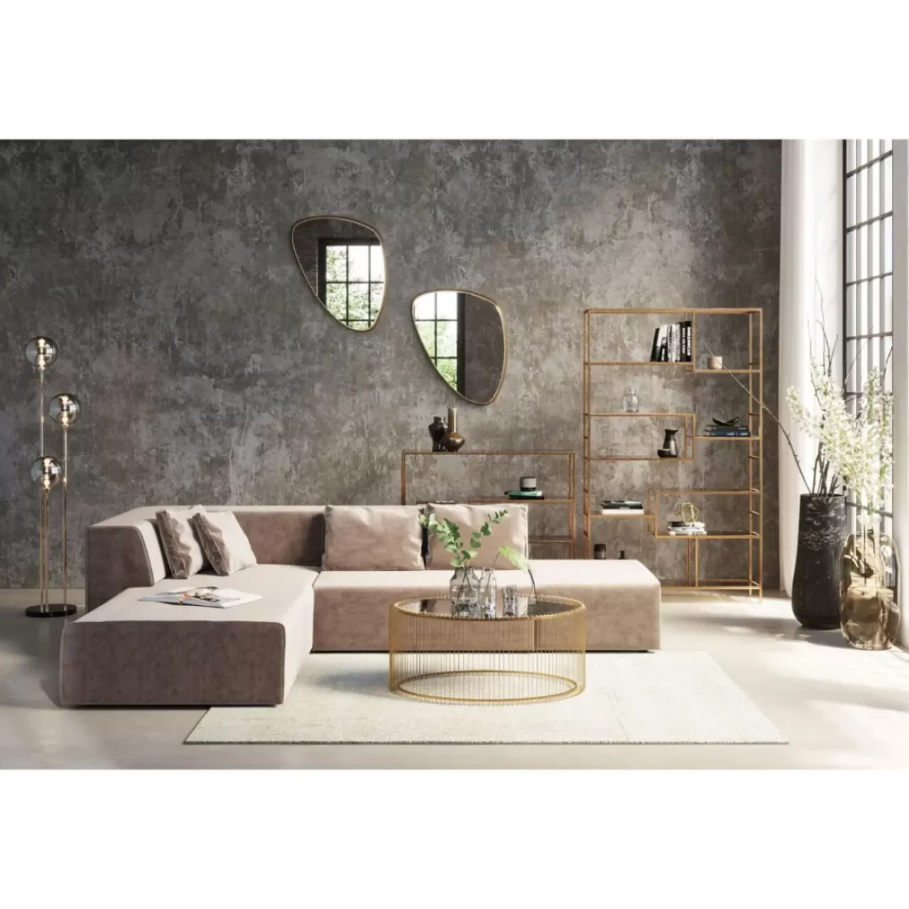 Spiegel-KARE Design Spiegel Jetset Gold 56X83Cm