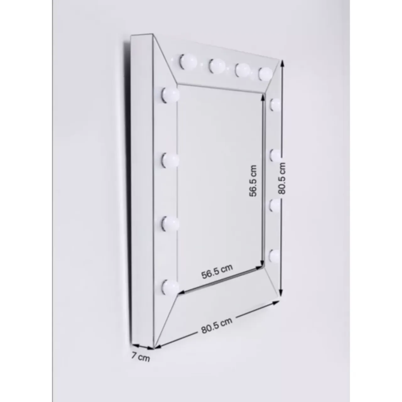 Leuchtobjekte-KARE Design Spiegel Make Up Square 81X81Cm