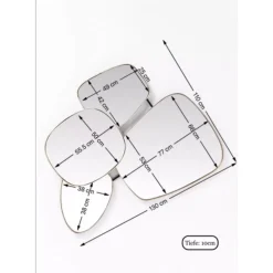 Spiegel-KARE Design Spiegel Shapes 130X110Cm