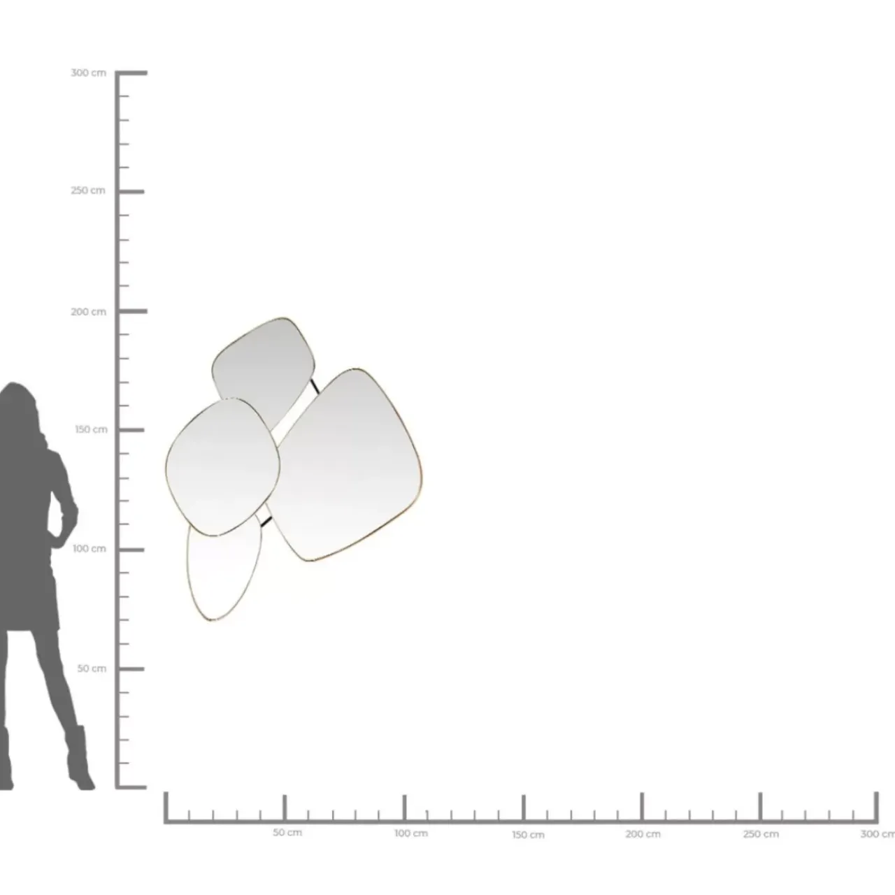 Spiegel-KARE Design Spiegel Shapes 130X110Cm