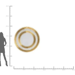 Spiegel-KARE Design Spiegel Solare Gold O132Cm