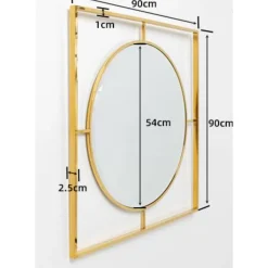 Spiegel-KARE Design Spiegel Stanford Frame Gold O90Cm