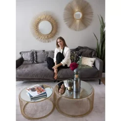 Spiegel-KARE Design Spiegel Sunbeam O90Cm
