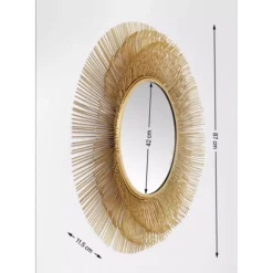 Spiegel-KARE Design Spiegel Sunburst Tre Gold O87Cm