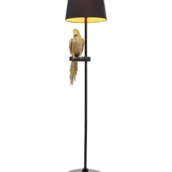 Steh & Bodenleuchten-KARE Design Stehleuchte Animal Parrot Gold 176Cm