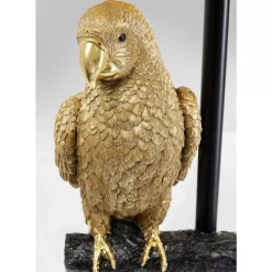 Steh & Bodenleuchten-KARE Design Stehleuchte Animal Parrot Gold 176Cm