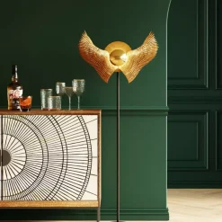 Steh & Bodenleuchten-KARE Design Stehleuchte Bird Wings 168Cm