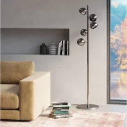 Steh & Bodenleuchten-KARE Design Stehleuchte Calotta Chrome 5Er