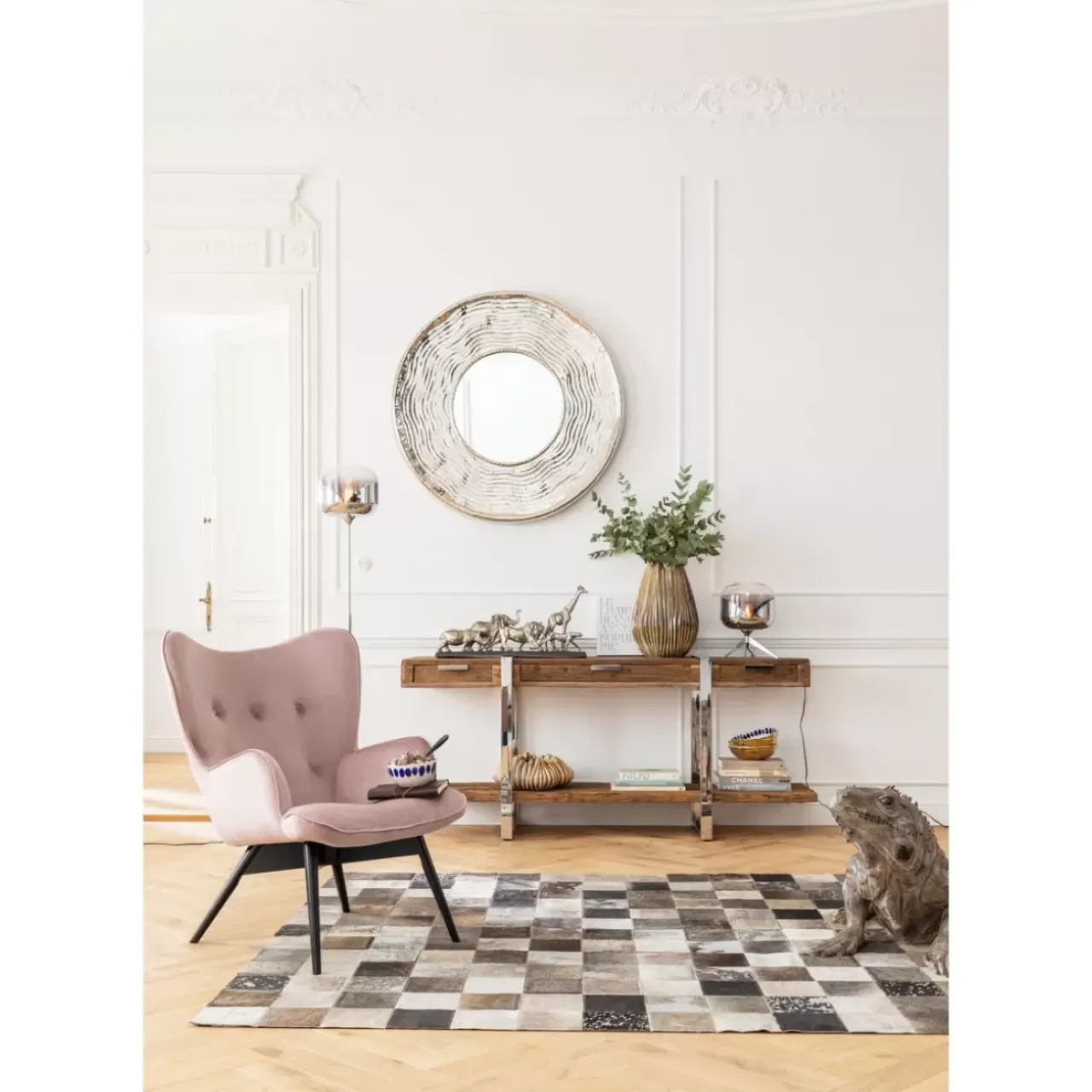 Steh & Bodenleuchten-KARE Design Stehleuchte Chrome Goblet Ball