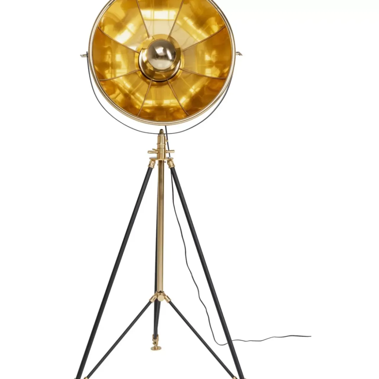 Steh & Bodenleuchten-KARE Design Stehleuchte Cinema Gold 190Cm