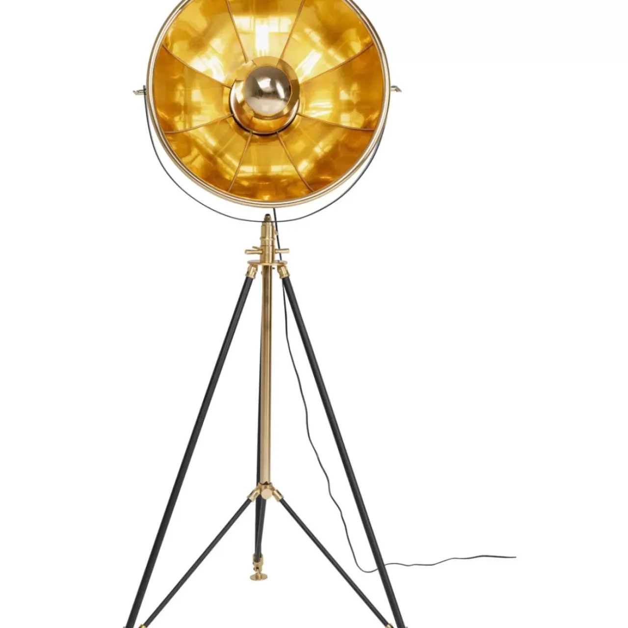 Steh & Bodenleuchten-KARE Design Stehleuchte Cinema Gold 190Cm