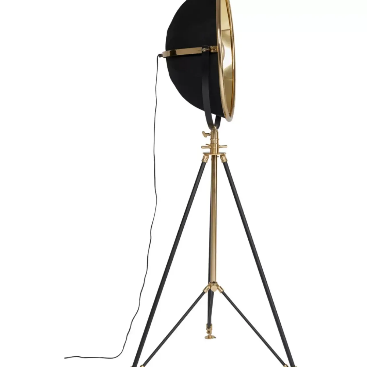 Steh & Bodenleuchten-KARE Design Stehleuchte Cinema Gold 190Cm