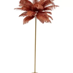 Steh & Bodenleuchten-KARE Design Stehleuchte Feather Palm Rusty Red 165Cm