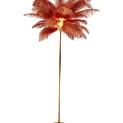 Steh & Bodenleuchten-KARE Design Stehleuchte Feather Palm Rusty Red 165Cm