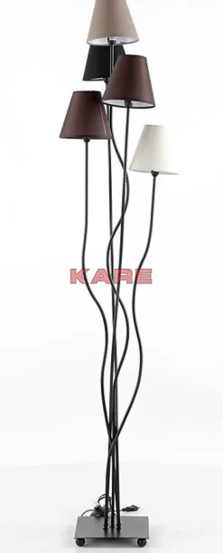 Steh & Bodenleuchten-KARE Design Stehleuchte Flexible Mocca Cinque